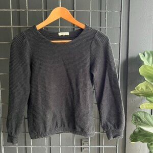 XXS - Madewell - Long Sleeve Black Shirt - 100% Cotton/Linen